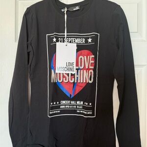 Beautiful top by Love Moschino with sparkling detail s NWT